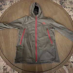 Grey North Face Wind Grey with Red accent